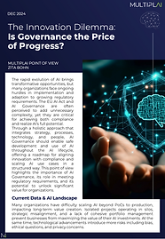 POV - The Innovation Dilemma: Is Governance the Price of Progress?